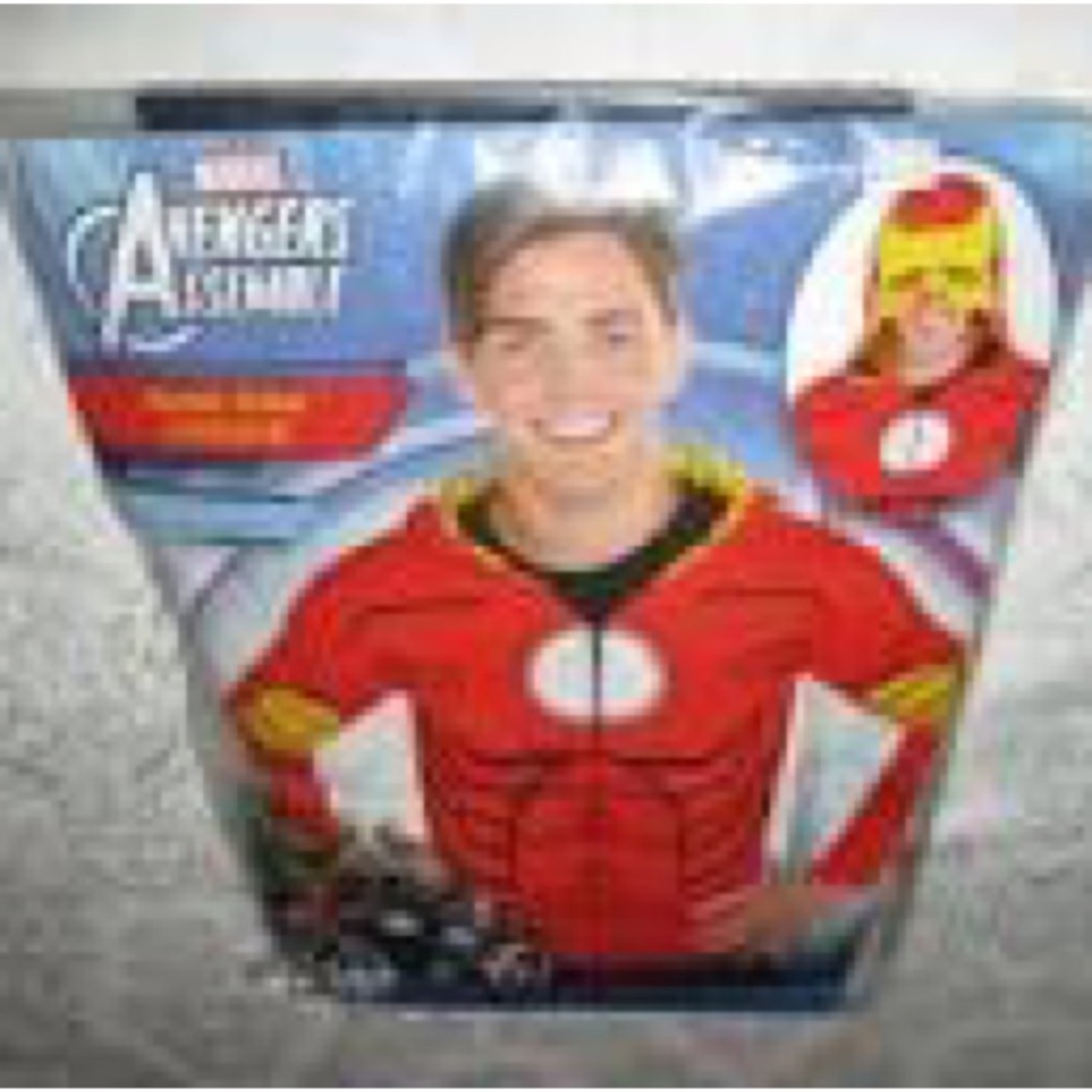 Iron Man Avengers Adult Halloween Costume Hoodie Jacket With Mask S/M NWT